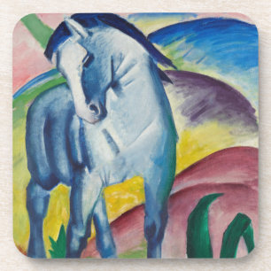 Blue Horse by Franz Marc, Vintage Fine Art Beverage Coaster
