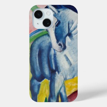 Blue Horse By Franz Marc  Vintage Fine Art Iphone 15 Case by MasterpieceCafe at Zazzle