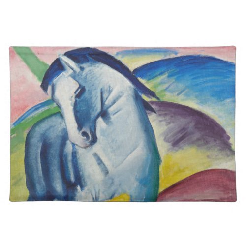 Blue Horse by Franz Marc Vintage Fine Art Cloth Placemat