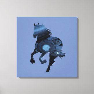 Blue Horse Canvas