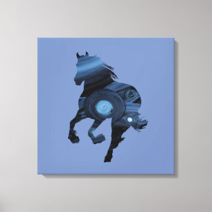 Blue Horse  Canvas Print