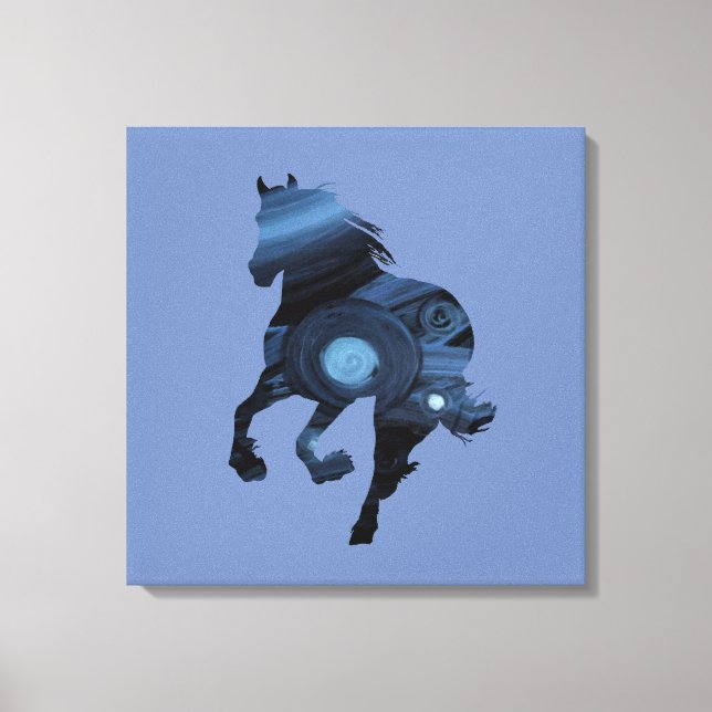 Blue Horse  Canvas Print (Front)