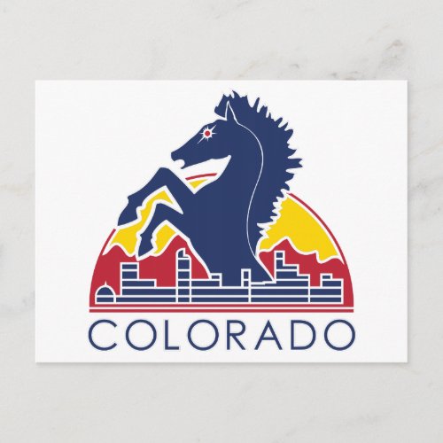 Blue Horse Colorado Logo Postcard