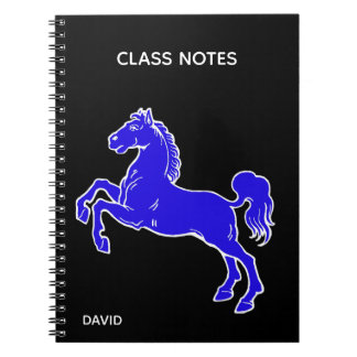 Blue Horse Custom School Notebook