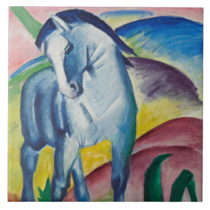 Blue Horse (Cute Animal) (by Marc Franz) Ceramic Tile