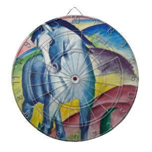 Blue Horse (Cute Animal) (by Marc Franz) Dart Board