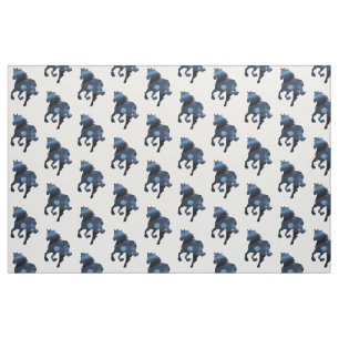 Blue Horse Fabric