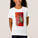 Blue Horse Girls Fitted T-shirt at Zazzle