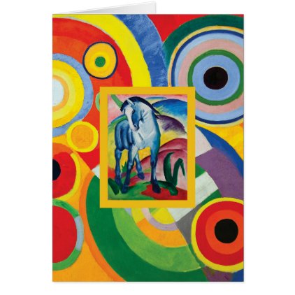 Blue Horse I by Franz Marc Card