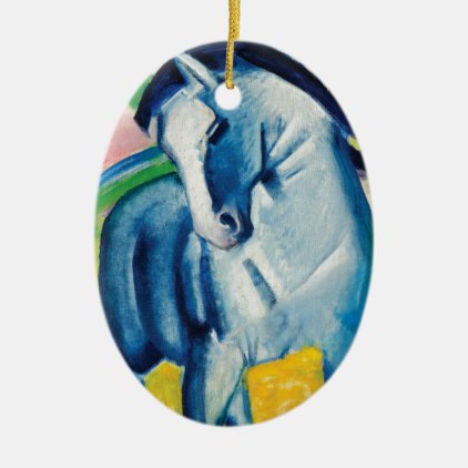 Blue Horse I by Franz Marc Ceramic Ornament
