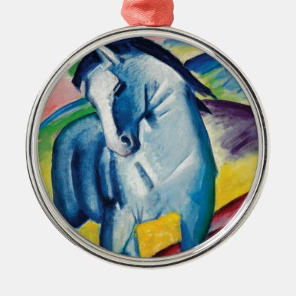 Blue Horse I by Franz Marc Metal Ornament