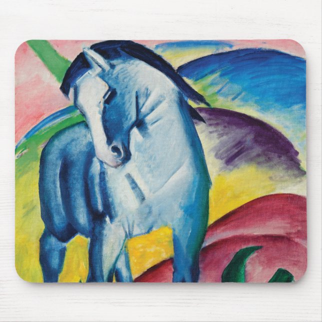 Blue Horse I by Franz Marc Mouse Pad (Front)
