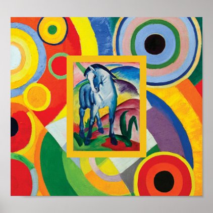 Blue Horse I by Franz Marc Poster