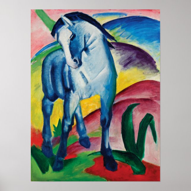 Blue Horse I by Franz Marc Poster (Front)
