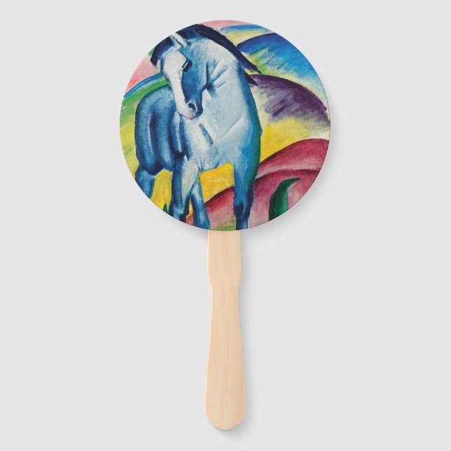 Blue Horse I by Franz Marc Tote Bag Hand Fan (Front)