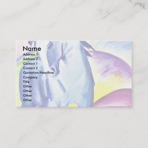Blue Horse I By Marc Franz Business Card Template