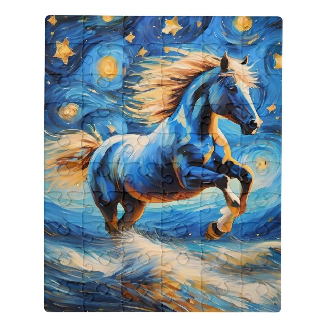 Blue Horse Jigsaw Puzzle (Puzzle Vertical)