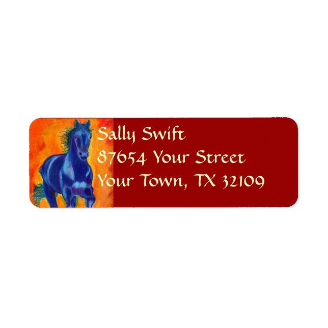 Blue Horse Label (Front)