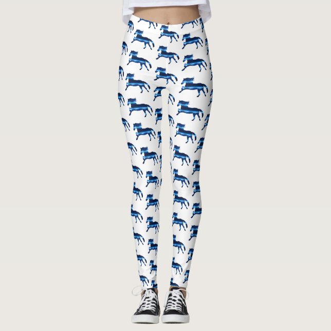 Blue Horse Leggings (Front)