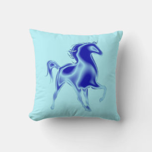 Blue Horse Pillow
