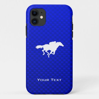 Blue Horse Racing Iphone 11 Case by SportsWare at Zazzle