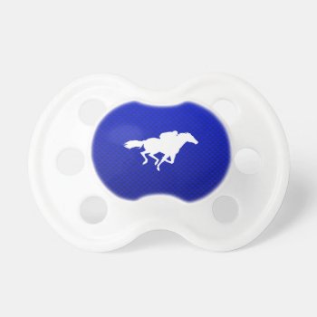 Blue Horse Racing Pacifier by SportsWare at Zazzle