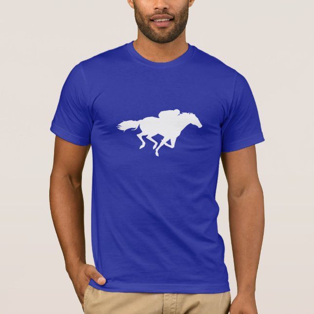 Blue Horse Racing T-Shirt (Front)
