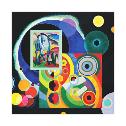 Blue Horse, Rythme Joie de Vivre &amp; Several Circles Canvas Print