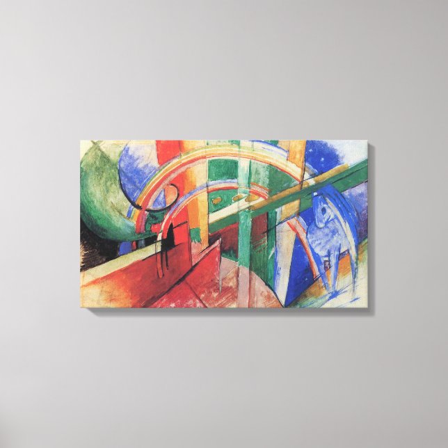 Blue Horse with Rainbow by Franz Marc Canvas Print (Front)