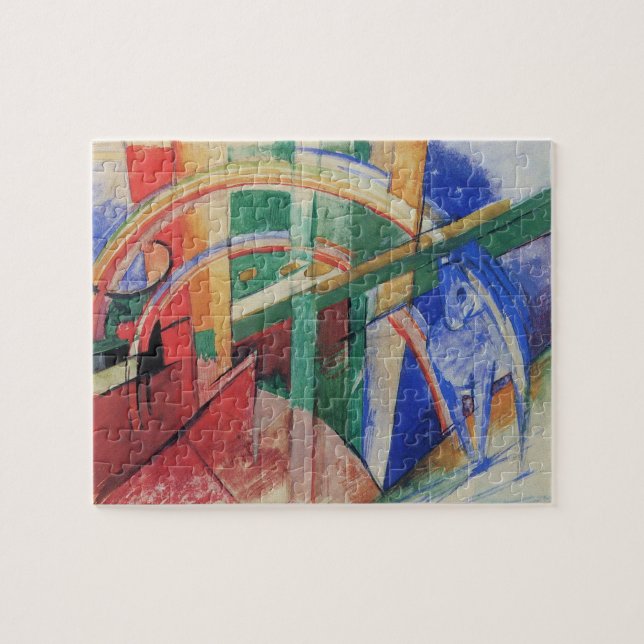 Blue Horse with Rainbow by Franz Marc Jigsaw Puzzle (Horizontal)