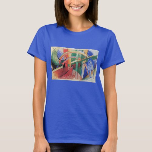 Blue Horse with Rainbow by Franz Marc T_Shirt