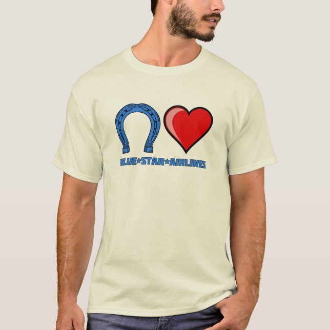 Blue Horseshoe Loves Blue Star Airlines t-shirt (Front)