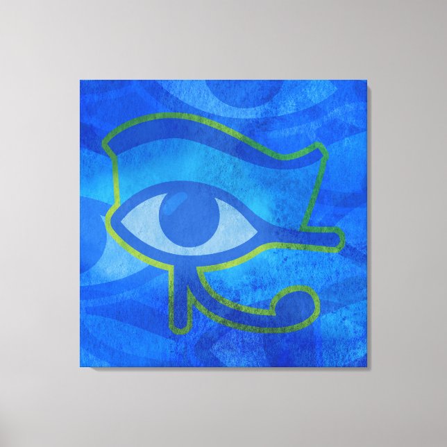 Blue Horus Eye Canvas Print (Front)