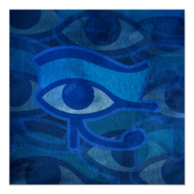 Blue Horus Eye Poster (Front)