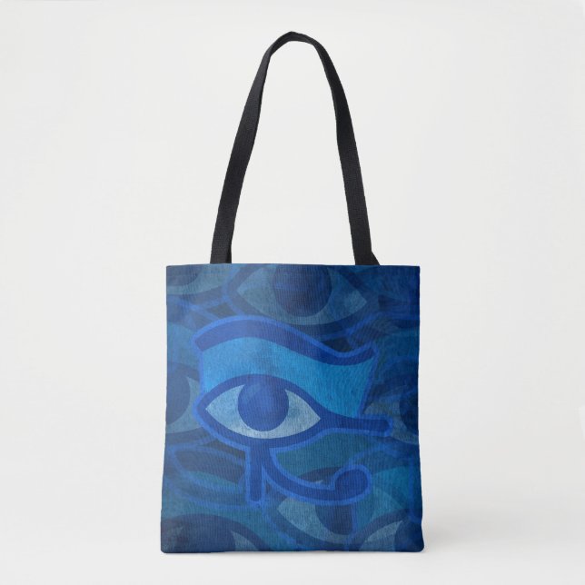 Blue Horus Eye Tote Bag (Front)