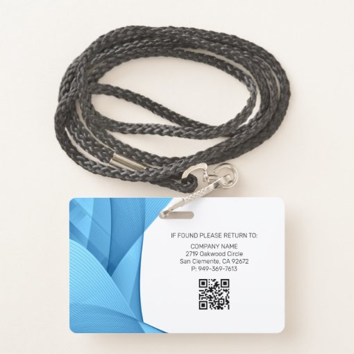 Blue | Hospital Medical Employee Photo ID Badge | Zazzle