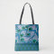 Blue Hostas Art Nouveau Tote Bag