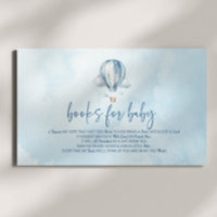 Blue Hot Air Balloon Baby Shower Books For Baby