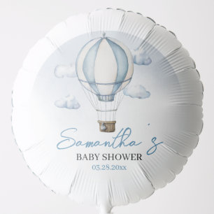 Blue Hot Air Balloon Baby Shower Large Balloon
