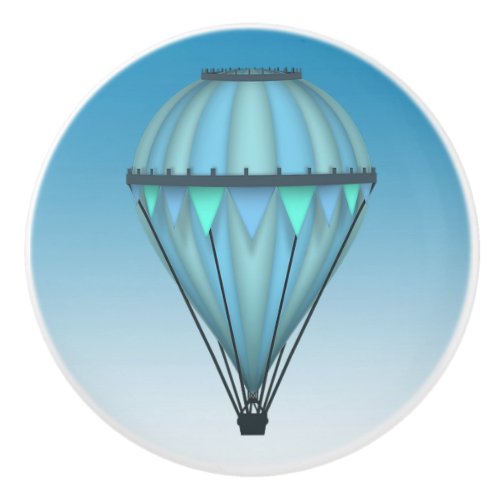 Blue Hot Air Balloon Ceramic Knob