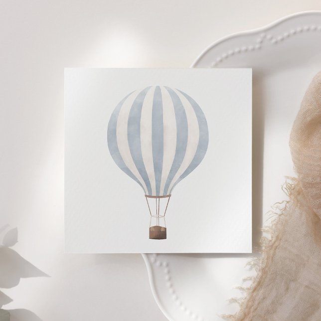 Blue Hot Air Balloon Paper Napkin (Creator Uploaded)