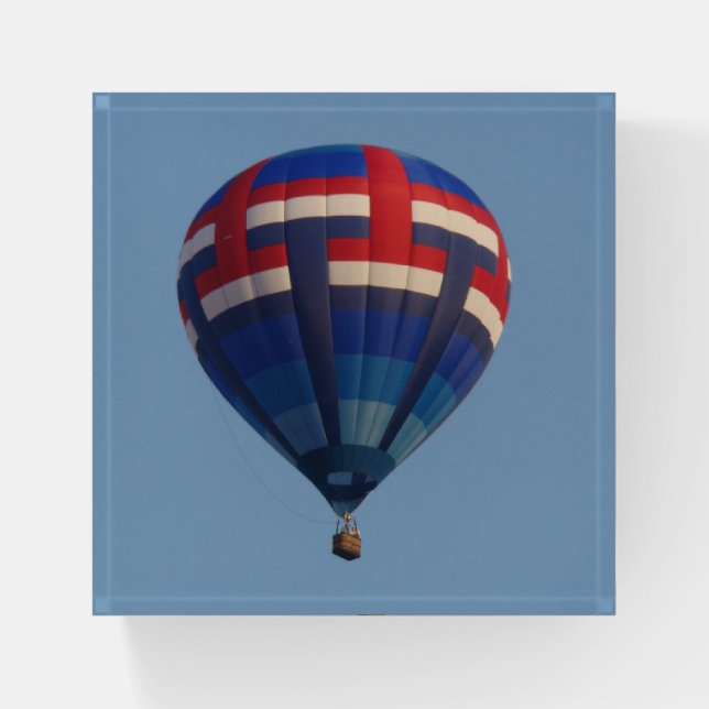 Blue Hot Air Balloon Paperweight (Front)
