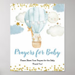 Blue Hot Air Balloon Prayers For Baby Sign at Zazzle