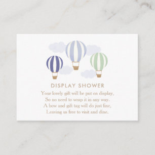Blue Hot Air Balloons Display Shower Enclosure Car Card