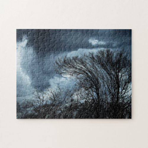 Blue Hour Tornado Creative Photography Jigsaw Puzzle