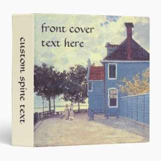 Blue House at Zaandam by Claude Monet 3 Ring Binder
