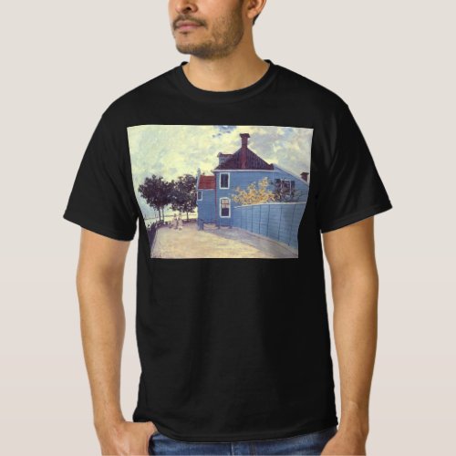 Blue House at Zaandam by Claude Monet T_Shirt