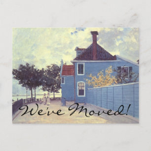 Blue House at Zaandam by Monet, Change of Address Announcement Postcard