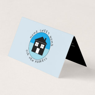 Blue House Logo, Change of Address Card