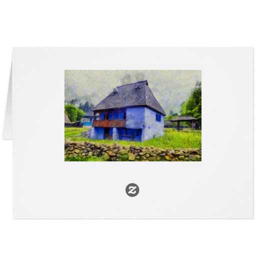 Blue house painting (Back Horizontal)